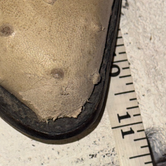 Denver Lady Ostrich Off White Leather Ankle Boots Size 27.5 measures 11 inch - Picture 8 of 8